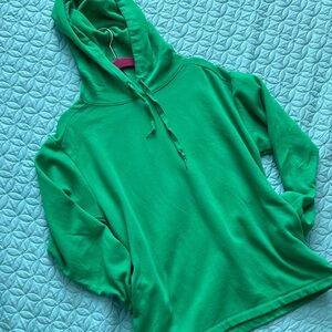 Kelly Green PINK hoodie by Victorias Secret M -cotton blend